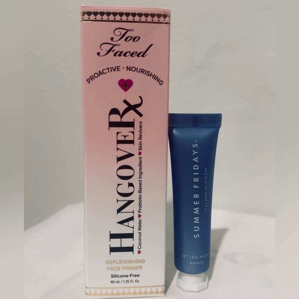 Too Faced Hangover Primer and Summer Fridays Mask Set